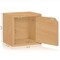 Way Basics Eco zBoard Stackable Connect Cube Storage with Door, Natural